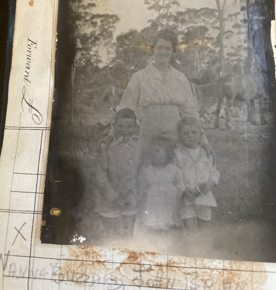 Margaret Mary Buzzard (nee Sheridan) with John, Alice Margaret, Brian